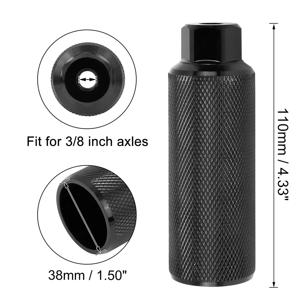 Aluminum Alloy Rear Foot Pegs Footrests for Bicycle 3/8 Inch Black Q90246