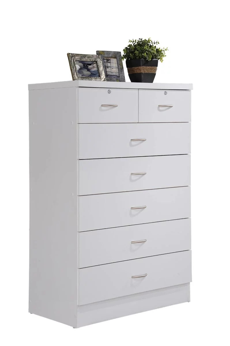 7 Drawer Mahogany Dresser with Two Locks W4846