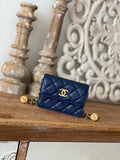 Blue Clutch With Chain B498