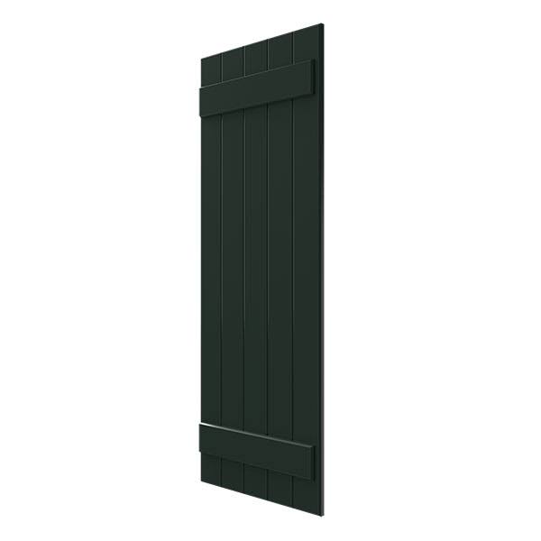 Chrome Composite Board-n-Batten Shutters (Per Pair) M445