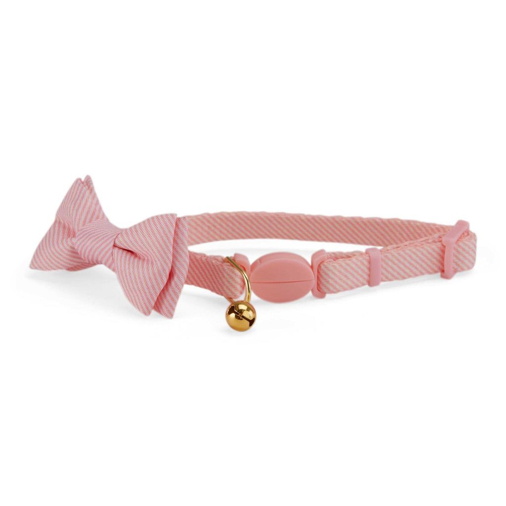 Blue Seersucker Breakaway Cat Collar D2332
