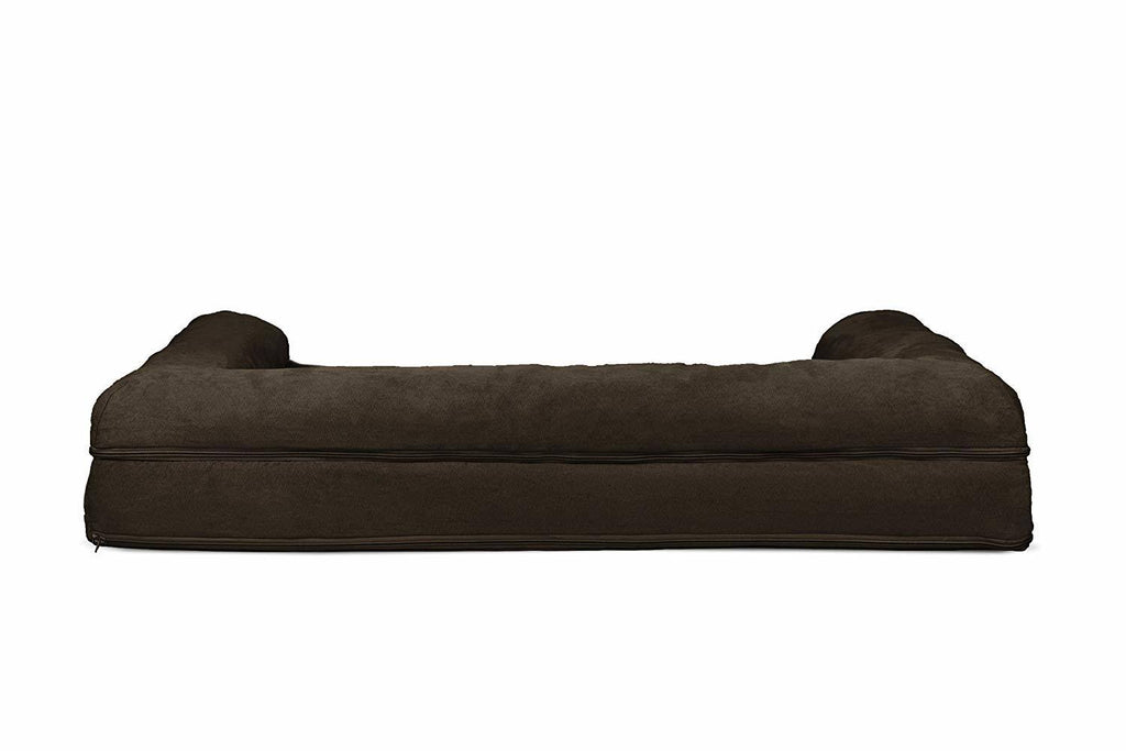 Orthopedic Ultra Plush Sofa-Style Pet Bed, Espresso, Jumbo F605
