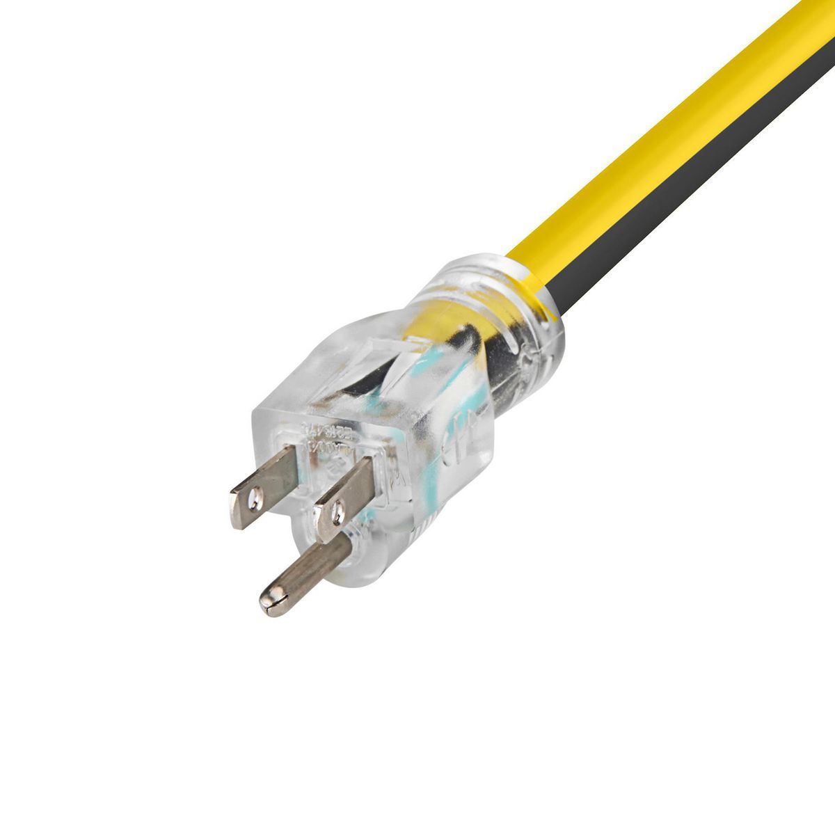 25 ft. 12/3 Gauge Multiple Outlet Extension Cord with Indicator Light, Yellow, Black R27156