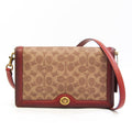 Beige Brown Leather Shoulder Bag H332042