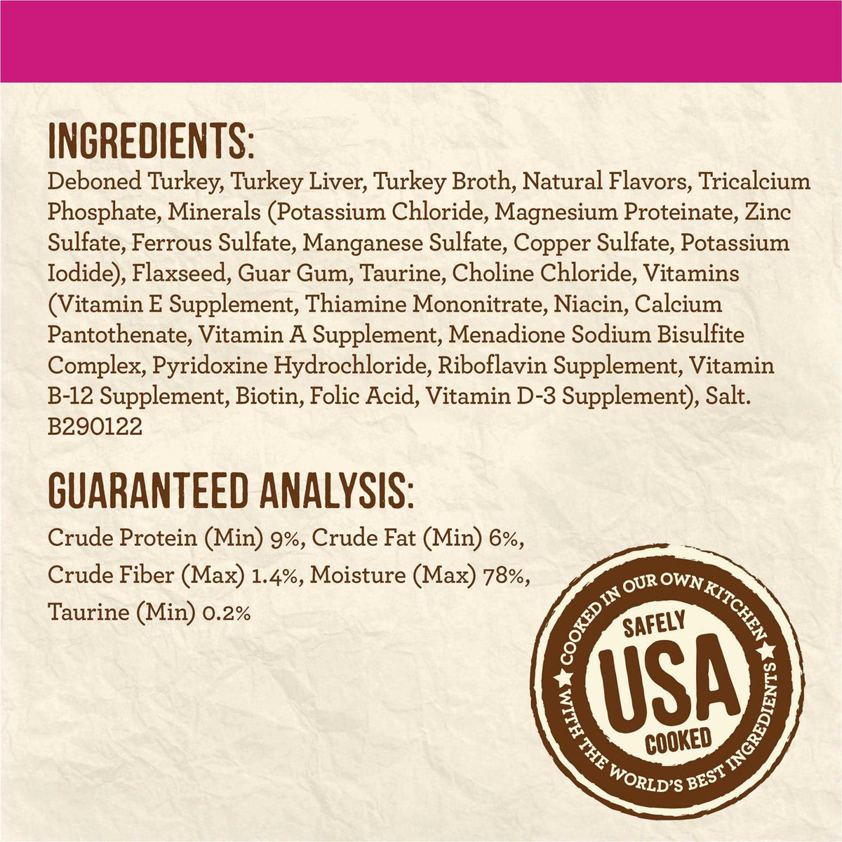 Grain Free Turkey Pate Cat Food T733