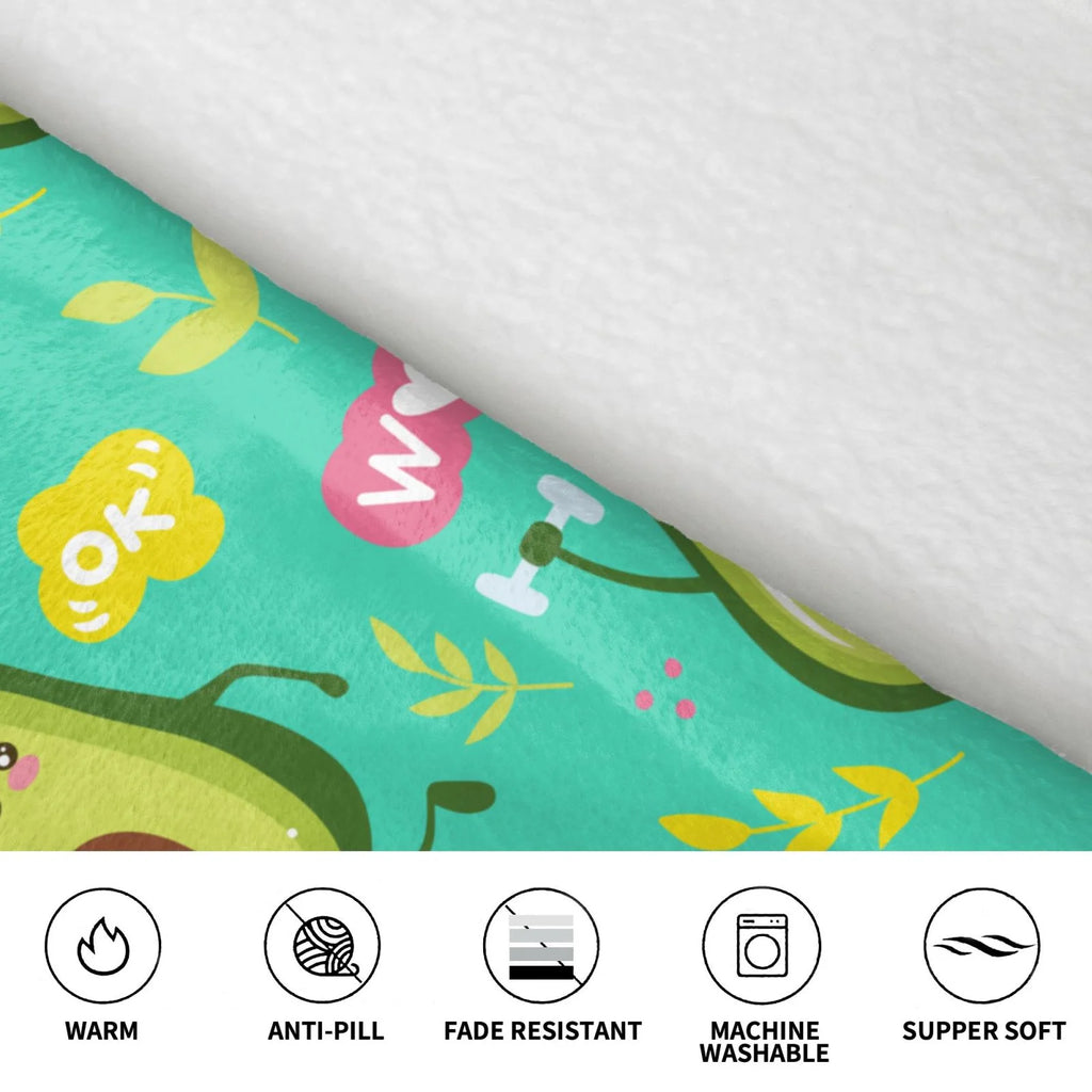 Sherpa Fleece Hooded Blanket W287