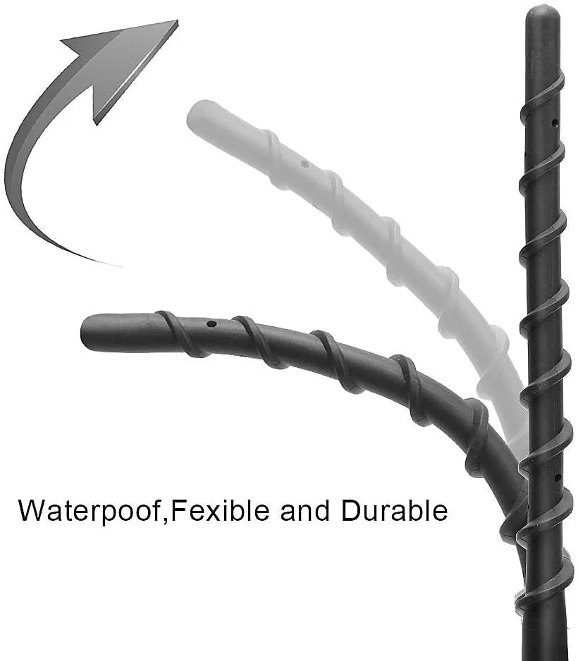 2 Pack 7 inch Rubber Spiral Antenna for Harley Davidson Motorcycles J4178