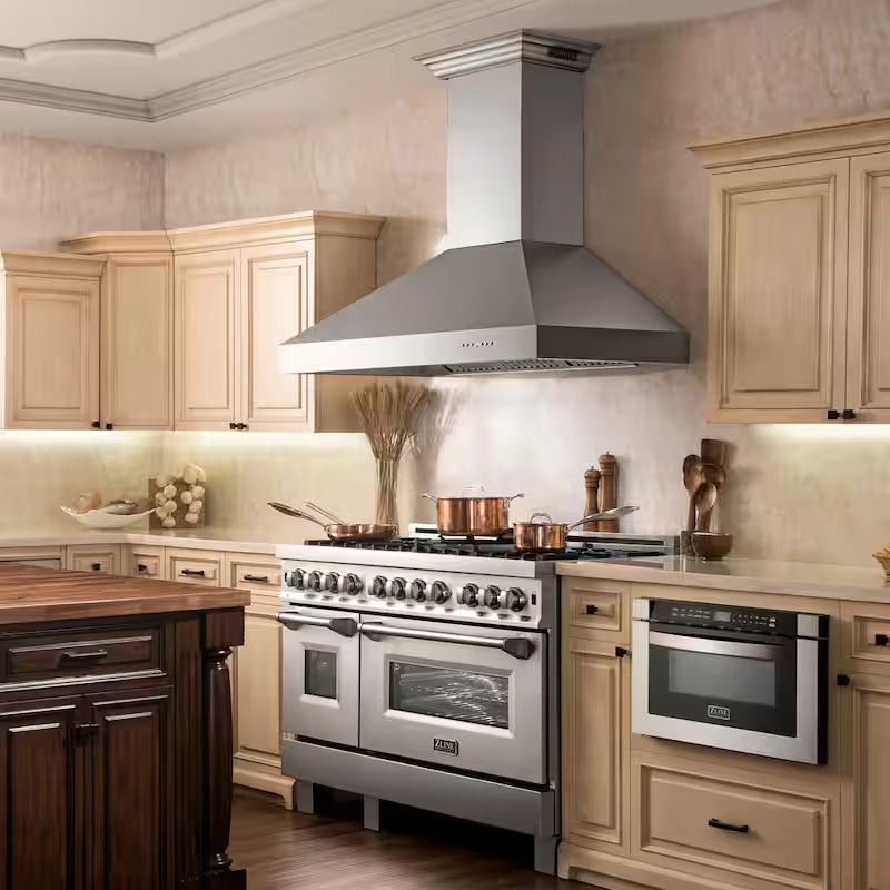 30 in. 400 CFM Ducted Wall Mount Range Hood in Stainless Steel L176896