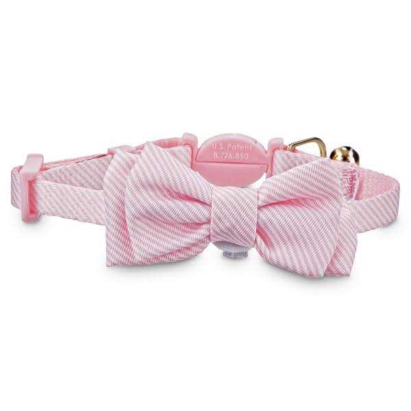 Blue Seersucker Breakaway Cat Collar D2332