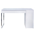 Pure White Chrome Home Office Desk T80437
