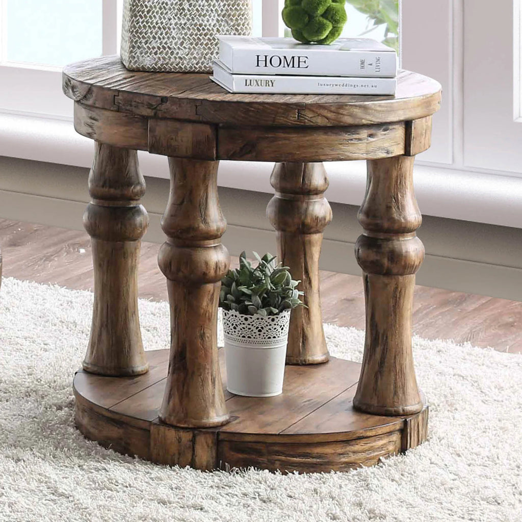 Oak 1-Shelf End Table J860125