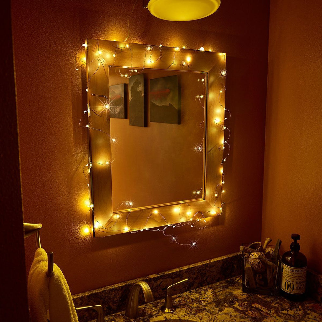 Warm White Copper Wire Lights with Remote J72160