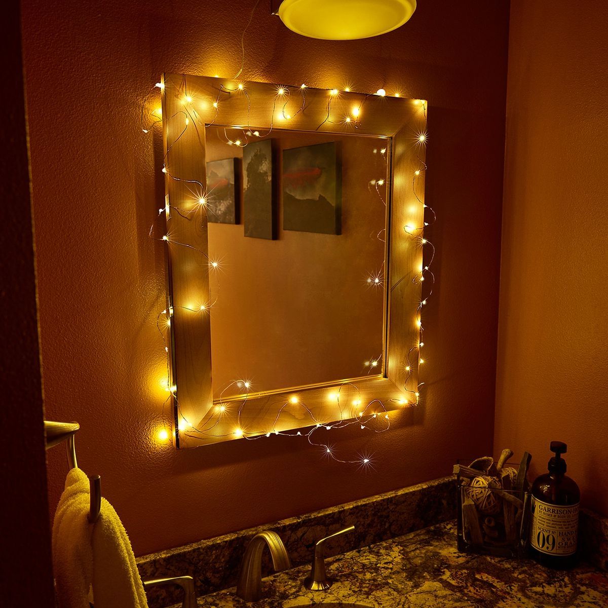 Warm White Copper Wire Lights with Remote J72160