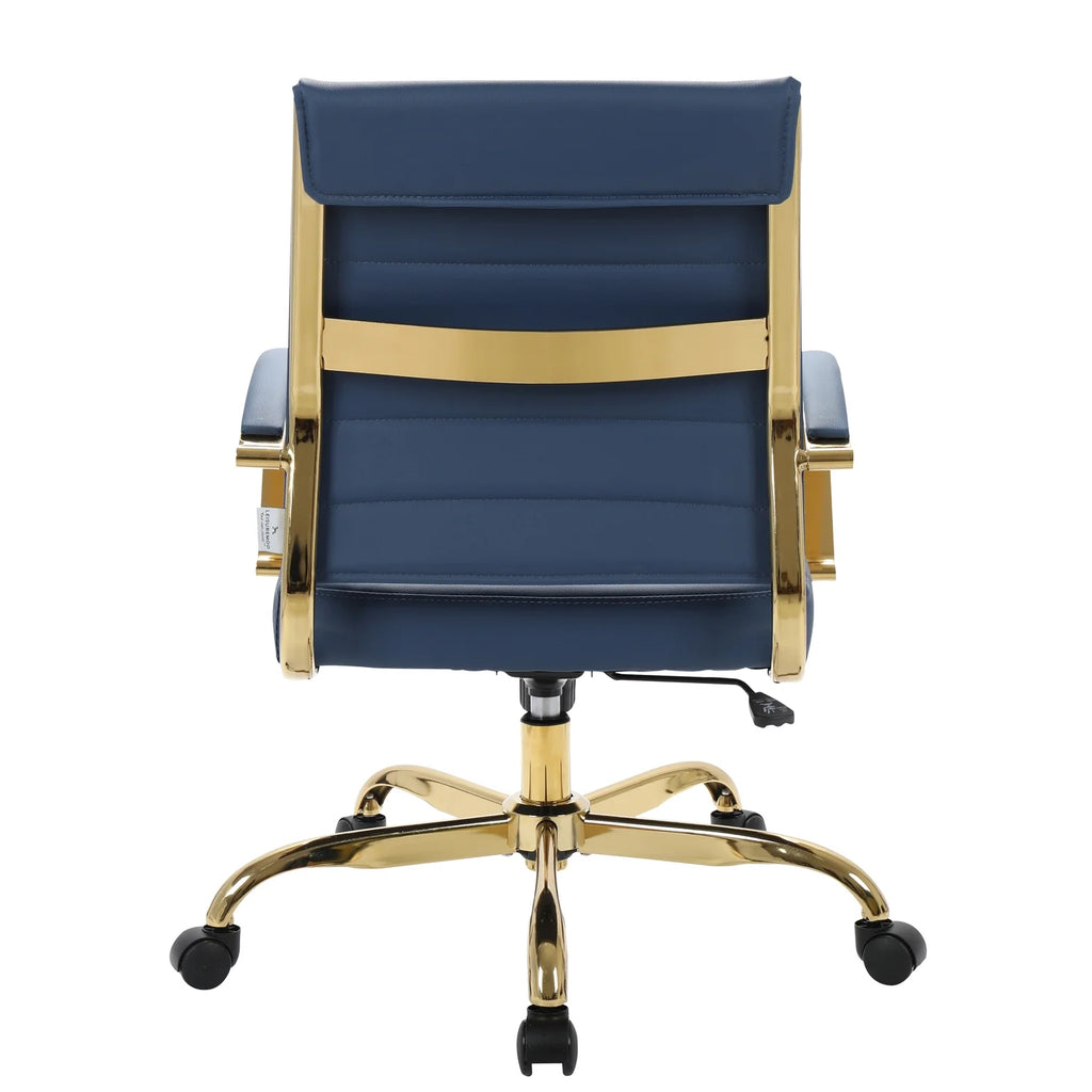 Leather Office Chair With Gold Frame U32268
