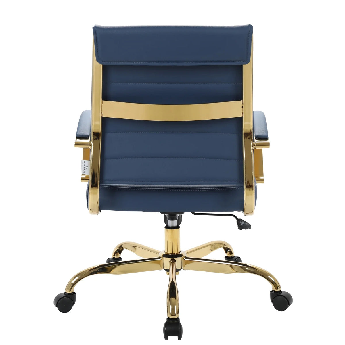 Leather Office Chair With Gold Frame U32268