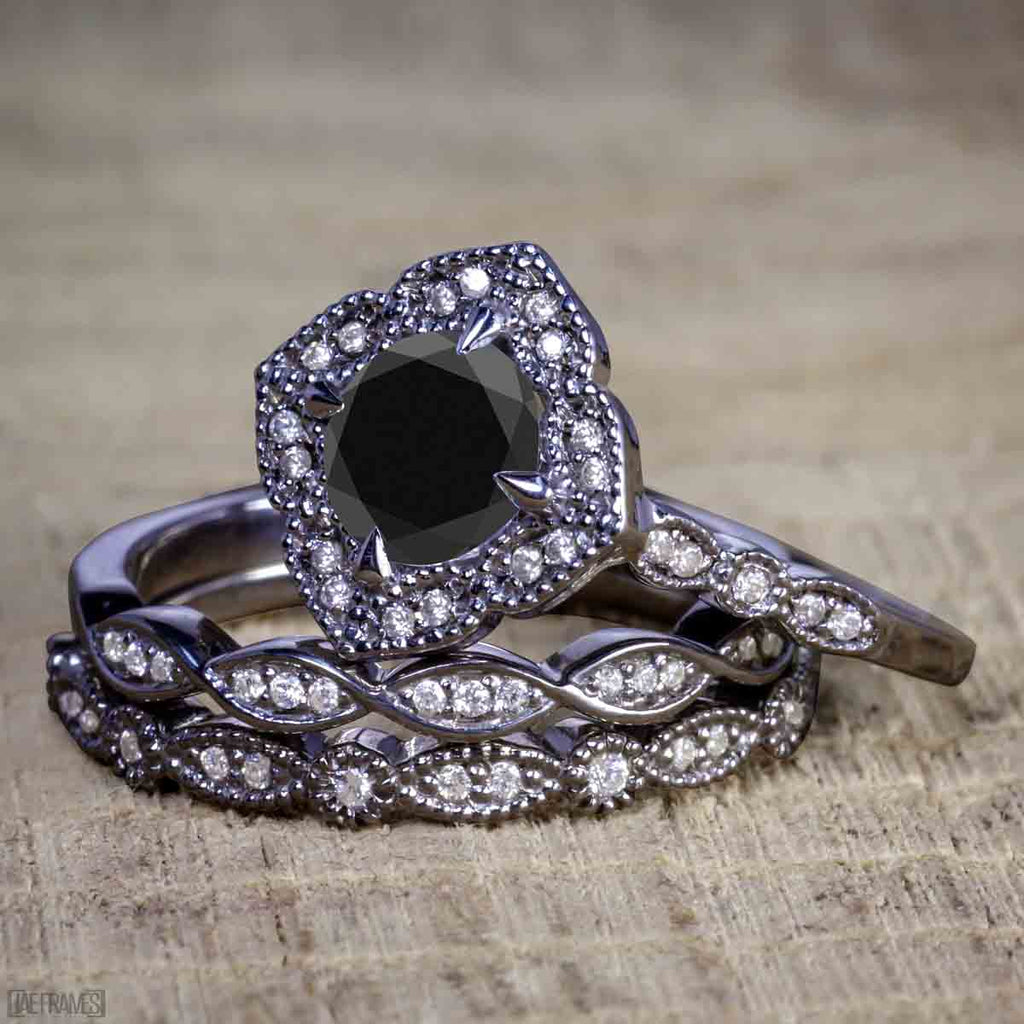 Black Diamond 3pcs Ring Set B13657