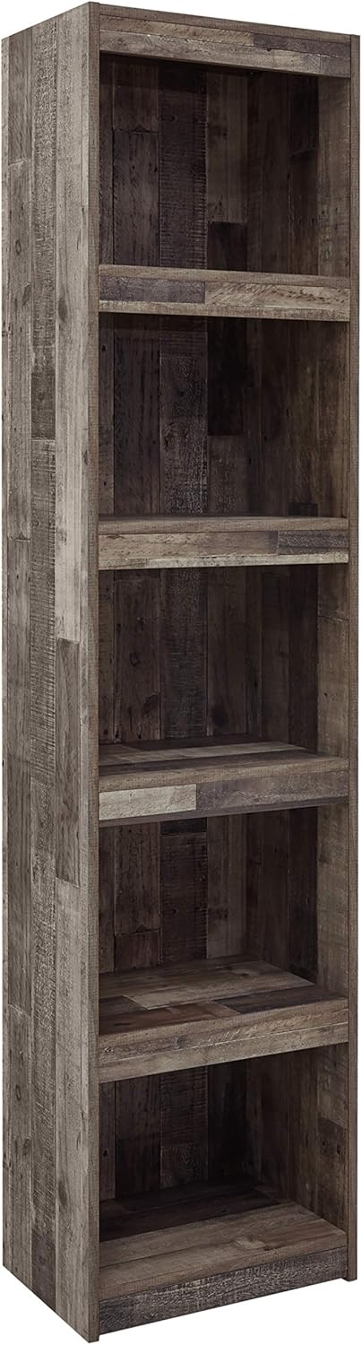 Rustic Pier Bookcase with 3 Adjustable Shelves, Gray Pine H5796