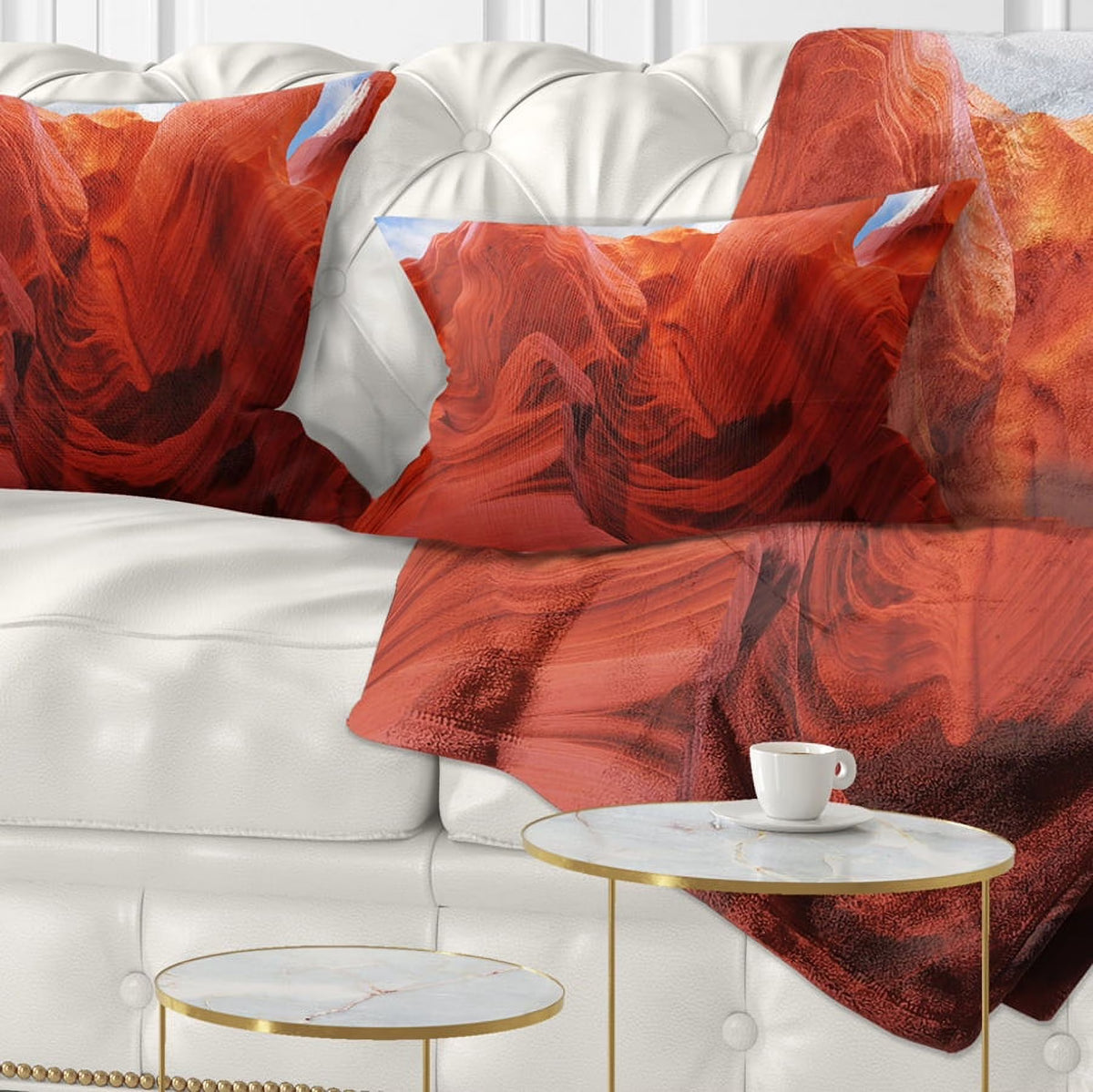 Red and Orange Photography Throw Pillow F153289