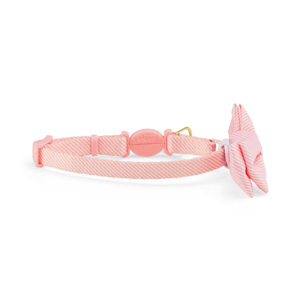 Blue Seersucker Breakaway Cat Collar D2332