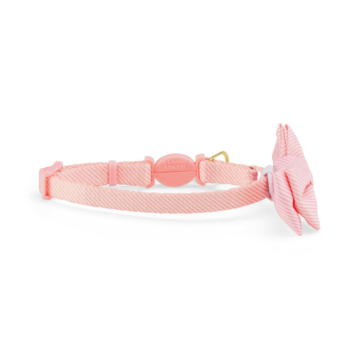 Blue Seersucker Breakaway Cat Collar D2332