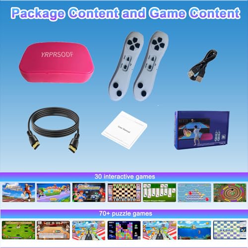 Grey TV Game Console with 2.4G Wireless Gamepad D15361