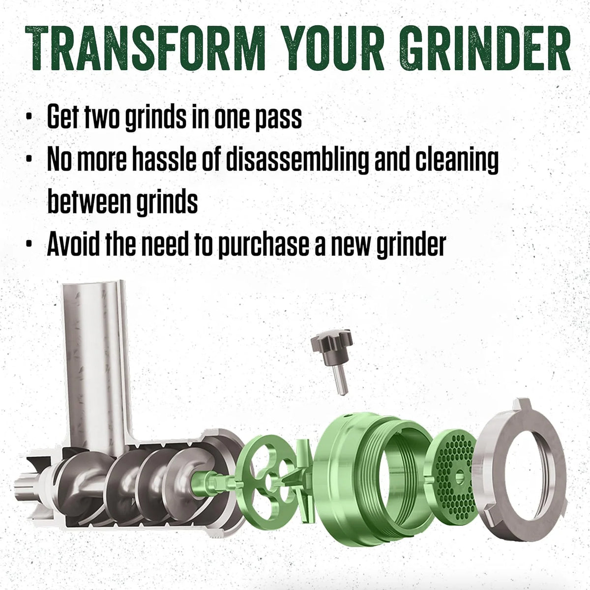 Stainless Steel Meat Grinder Attachment C9244