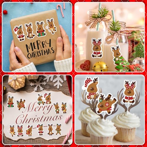 1000Pcs Christmas Self-Adhesive Stickers 12 Design B110