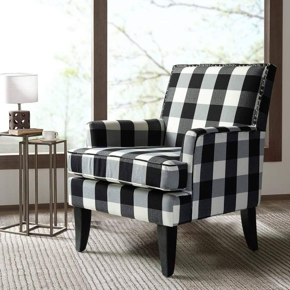 Red and Yellow Nailhead Trim Arm Chair W674471