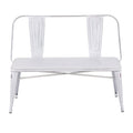 Industrial Metal Bench (Vintage White) Z543989