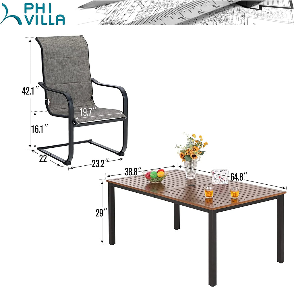 7 Pcs Outdoor Dining Table and Chairs M210054