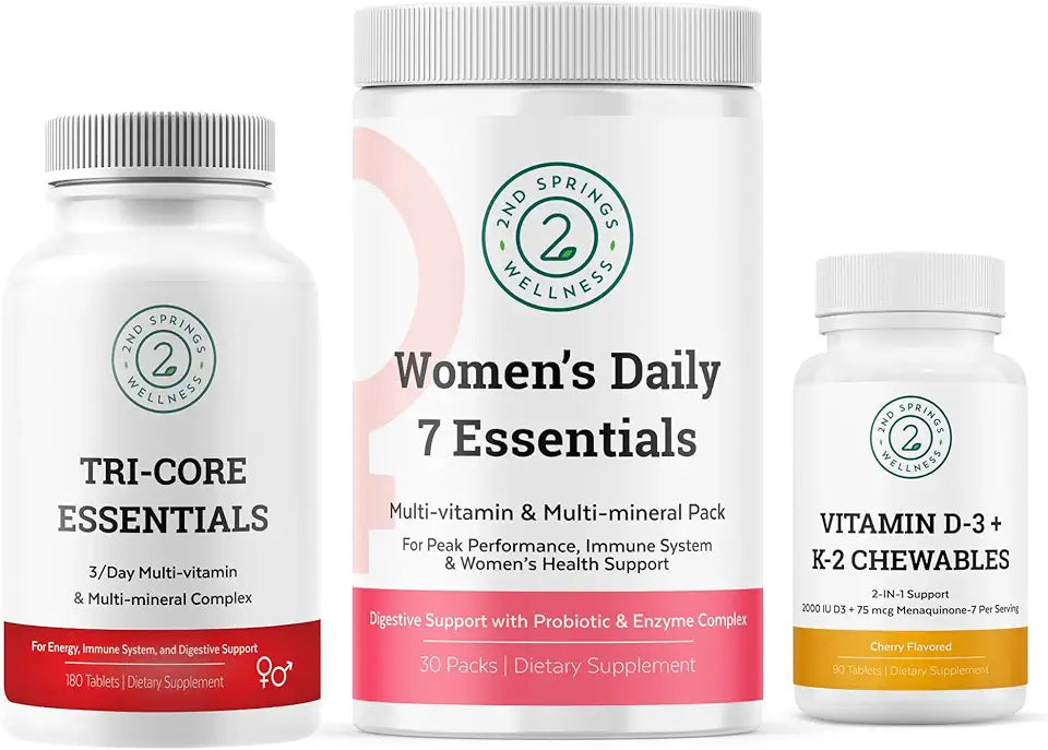 Daily 7 Essentials Tri-Core Essentials D3 K2 Bundle T3838