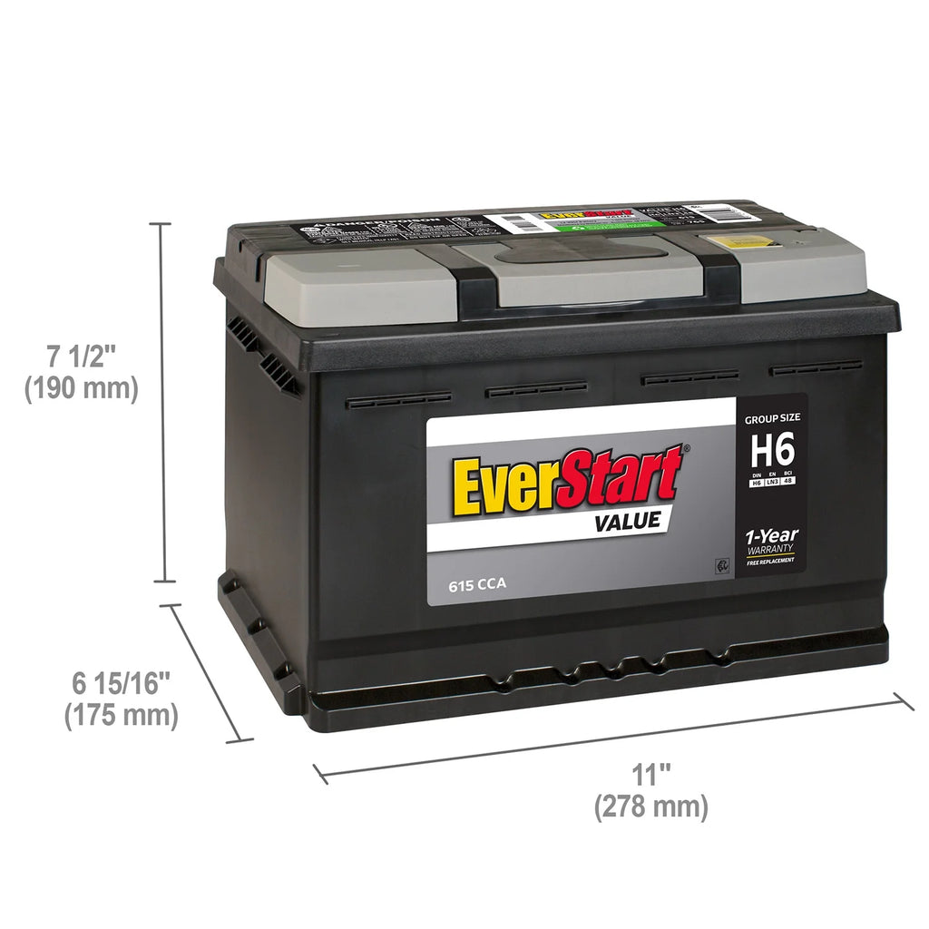 Lead Acid Automotive Battery 12 Volt 615 CCA A309