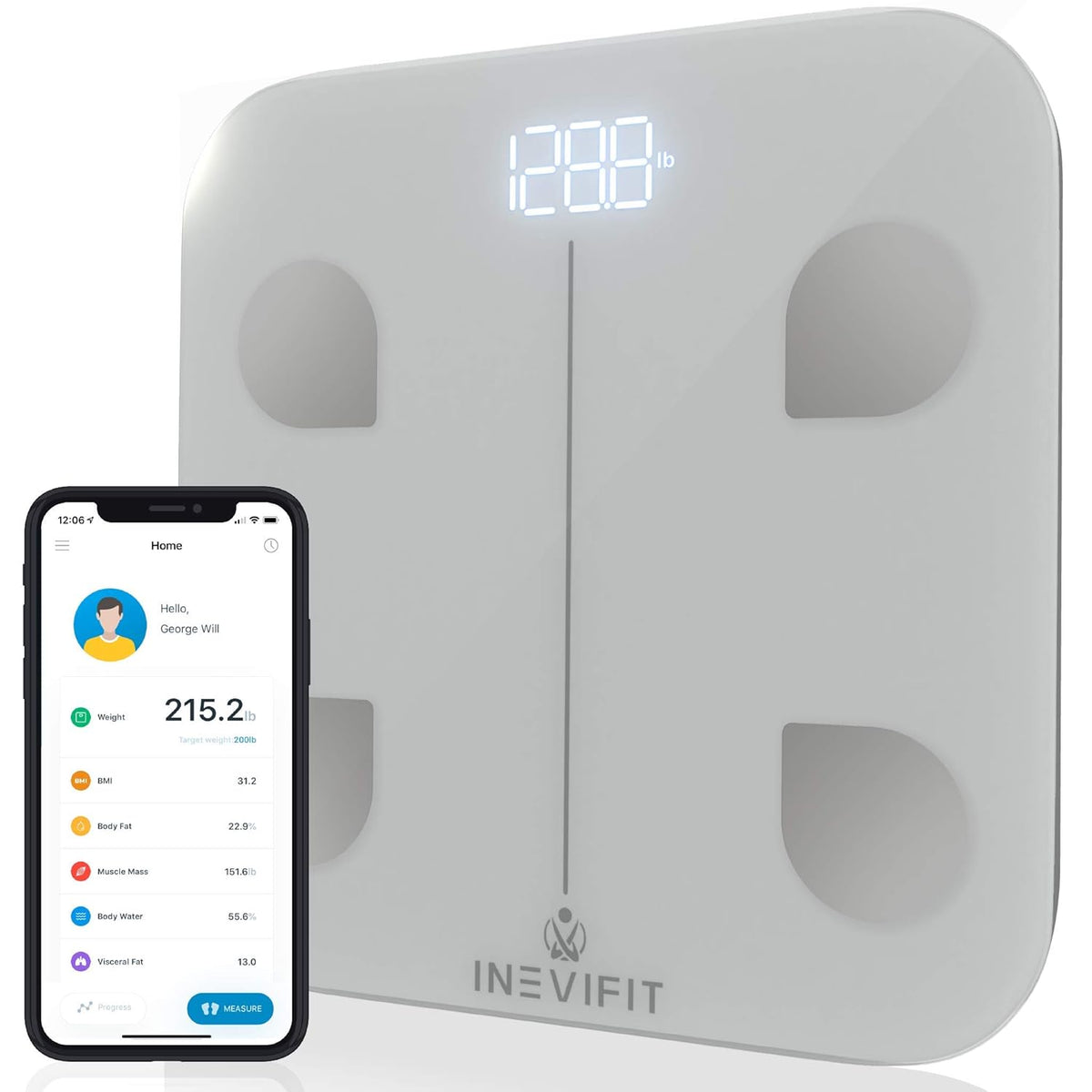 Smart Body Fat Scale with Bluetooth N157889