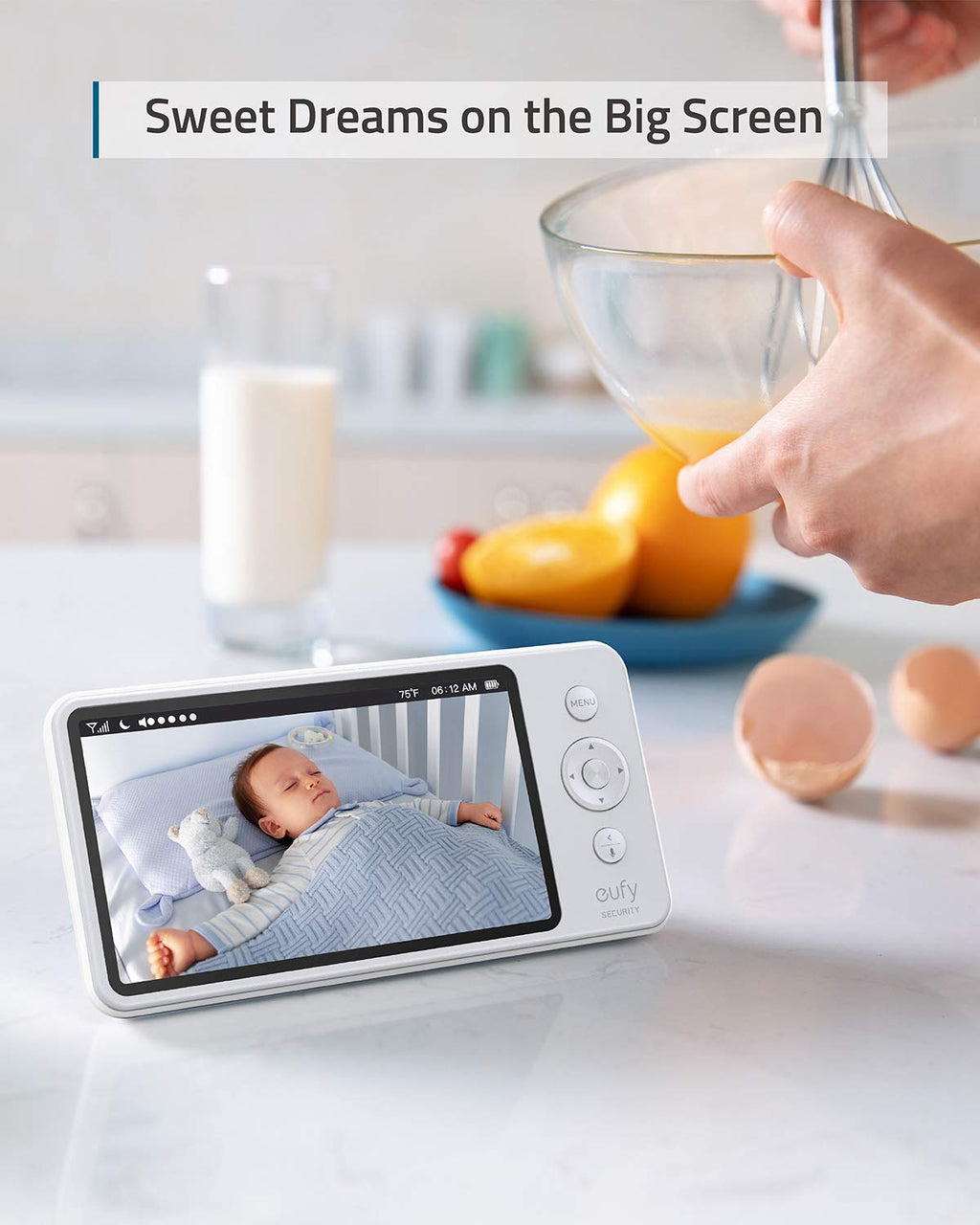 Video Baby Monitor with Camera and Audio, 720p HD, Night Vision, 5 Display G377