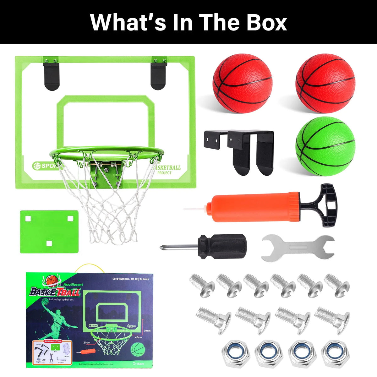 Glow in The Dark Mini Basketball Hoop S4280