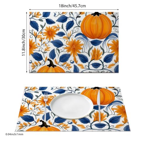 Botanical Faux Leather Placemats Pack of 6 S1344