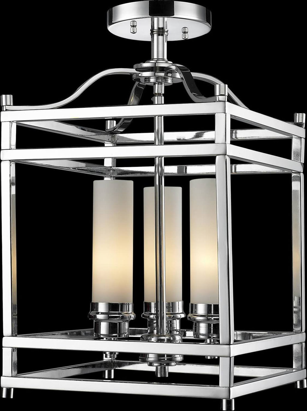 Chrome 3 Light Semi-Flush Mount Z9313