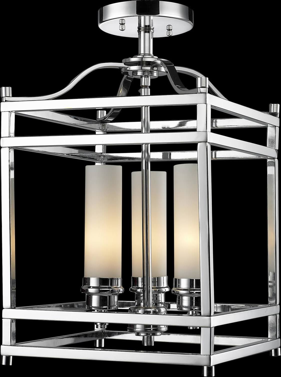 Chrome 3 Light Semi-Flush Mount Z9313