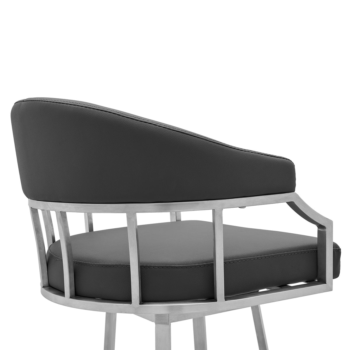 Gray Faux Leather Counter Stool C33528