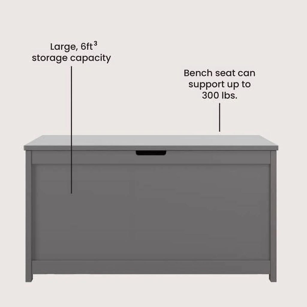 32” Wood Toy Box Chest with 2 Safety Hinges T50542