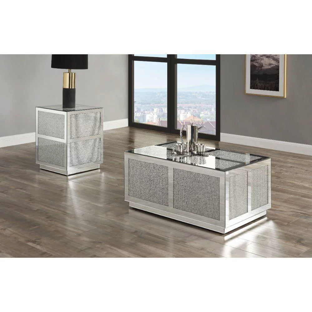 Mirrored Coffee Table + 2 End Tables S17371
