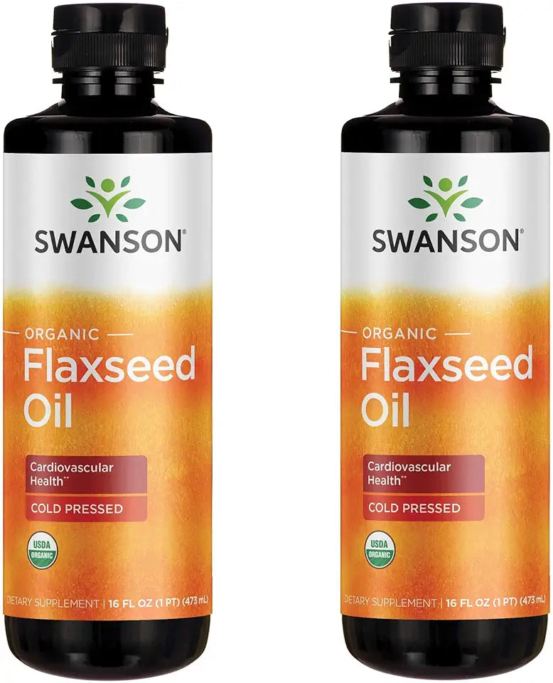 Organic Flaxseed Oil Cold Pressed 16 fl oz 2 Pack M669080