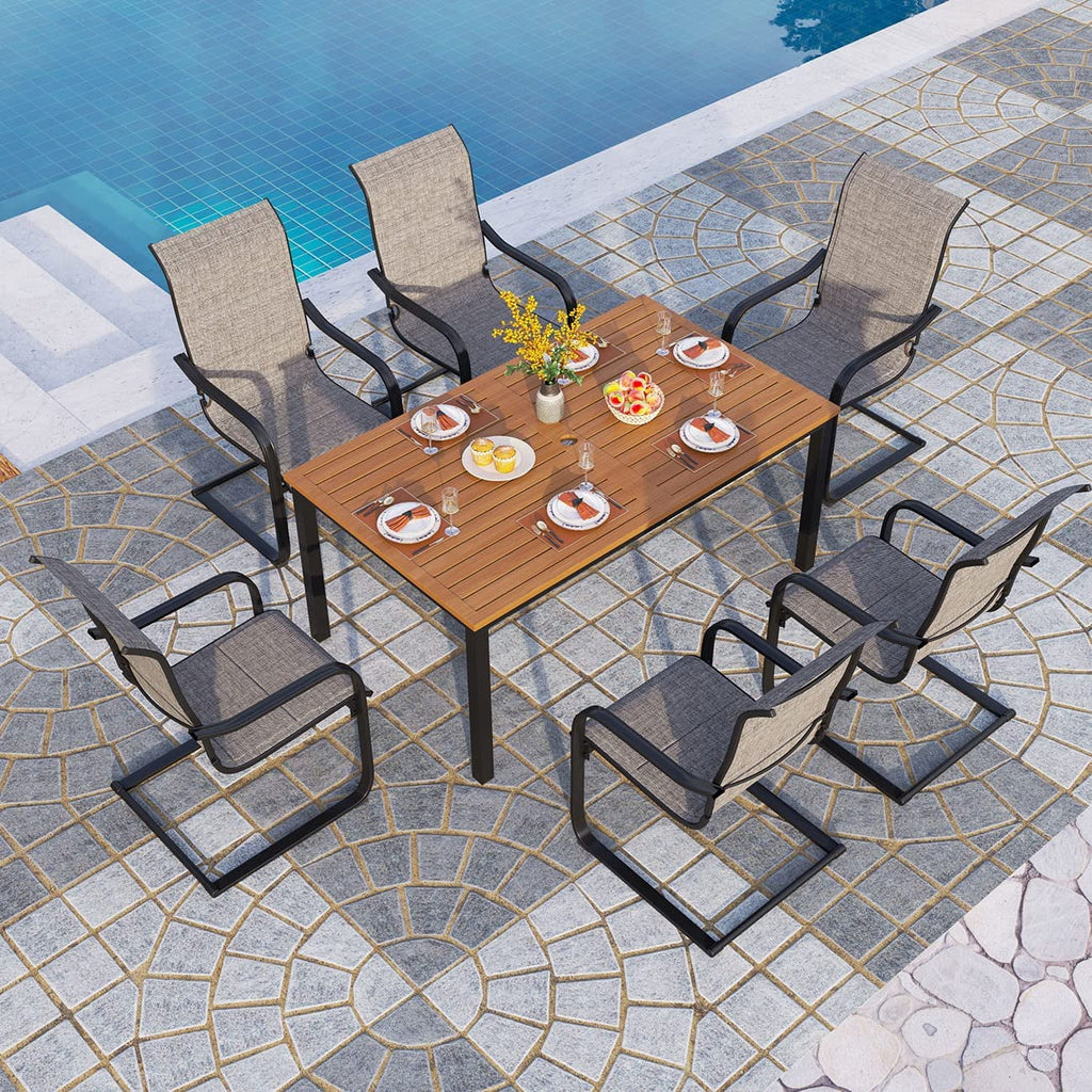 7 Pcs Outdoor Dining Table and Chairs M210054