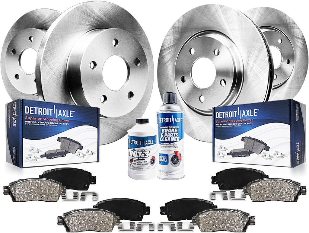Front Rear Disc Rotors Brake Pads 10pc Set B601972
