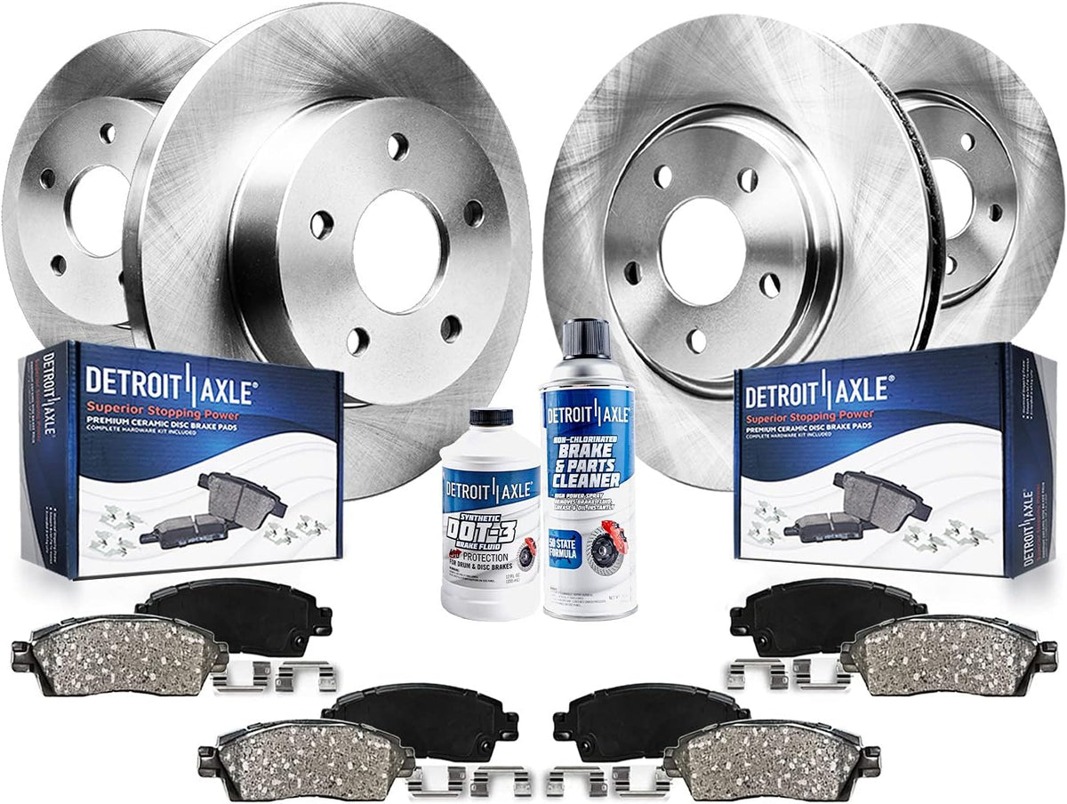 Front Rear Disc Rotors Brake Pads 10pc Set B601972