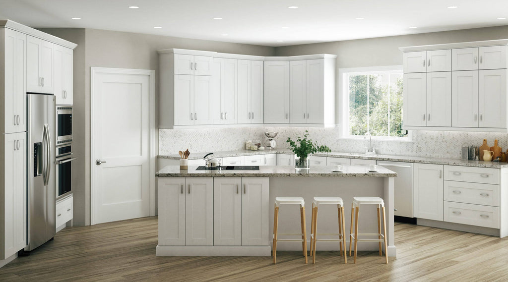 Vesper White Shaker Assembled Plywood Wall Kitchen Cabinet C25410
