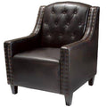 Tufted Leather Club Chair A3736