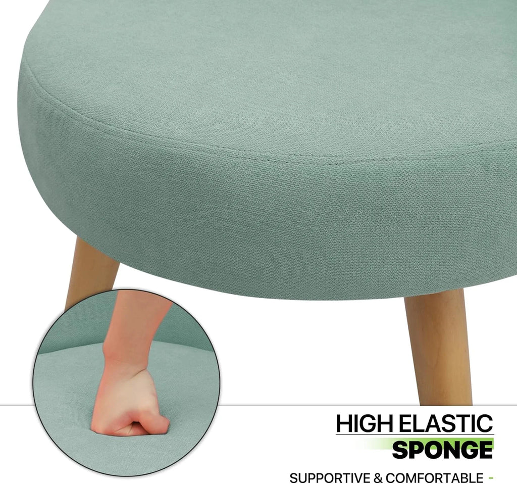 Blue Accent Chair with Wood Legs A5554
