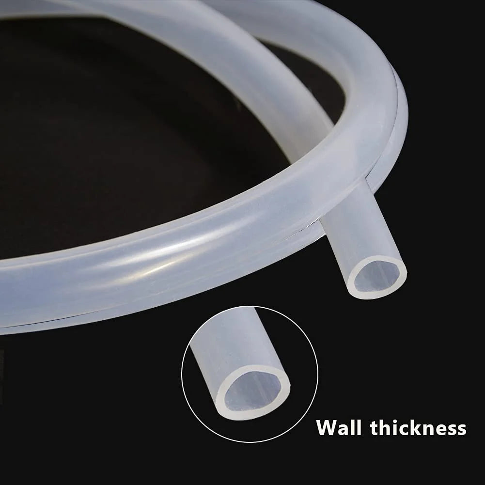3/16" ID x 3/8" OD Silicone Tubing Food Grade Pure Silicon Tube, 3.28ft Length D7989