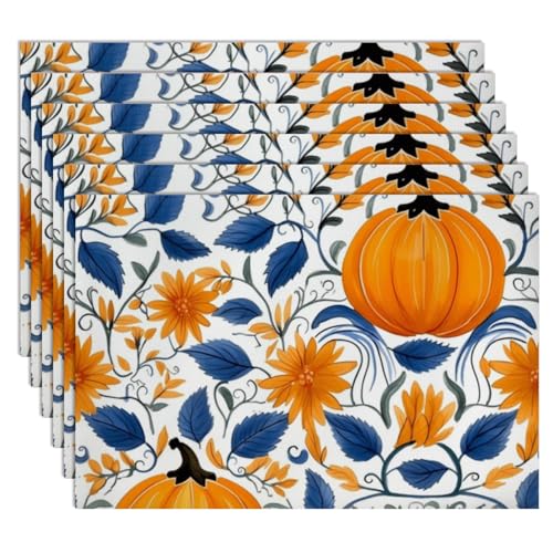 Botanical Faux Leather Placemats Pack of 6 S1344